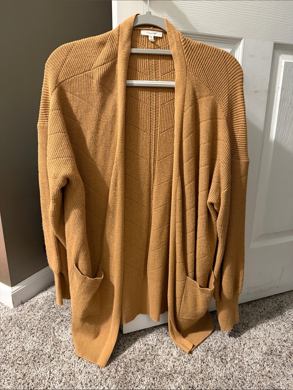 Maurices Open-Front Cardigan Sweater - Mustard